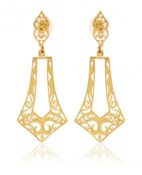 Handmade Nickel Free Gold Plated High Fashion Designer Ethnic Earring